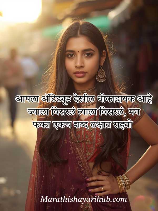 Girl Attitude Shayari in Marathi Text