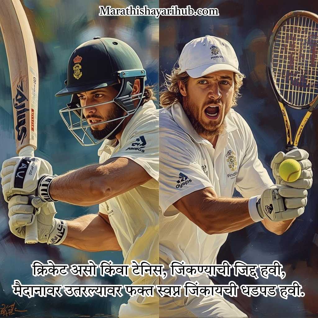 Tennis & Cricket Status in Marathi