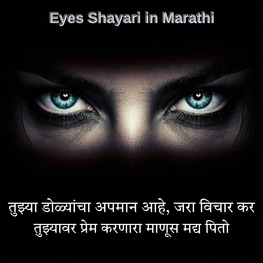 Eyes Shayari in Marathi Text