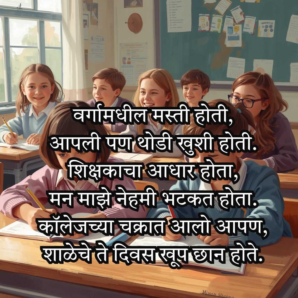 School Shayari in Marathi