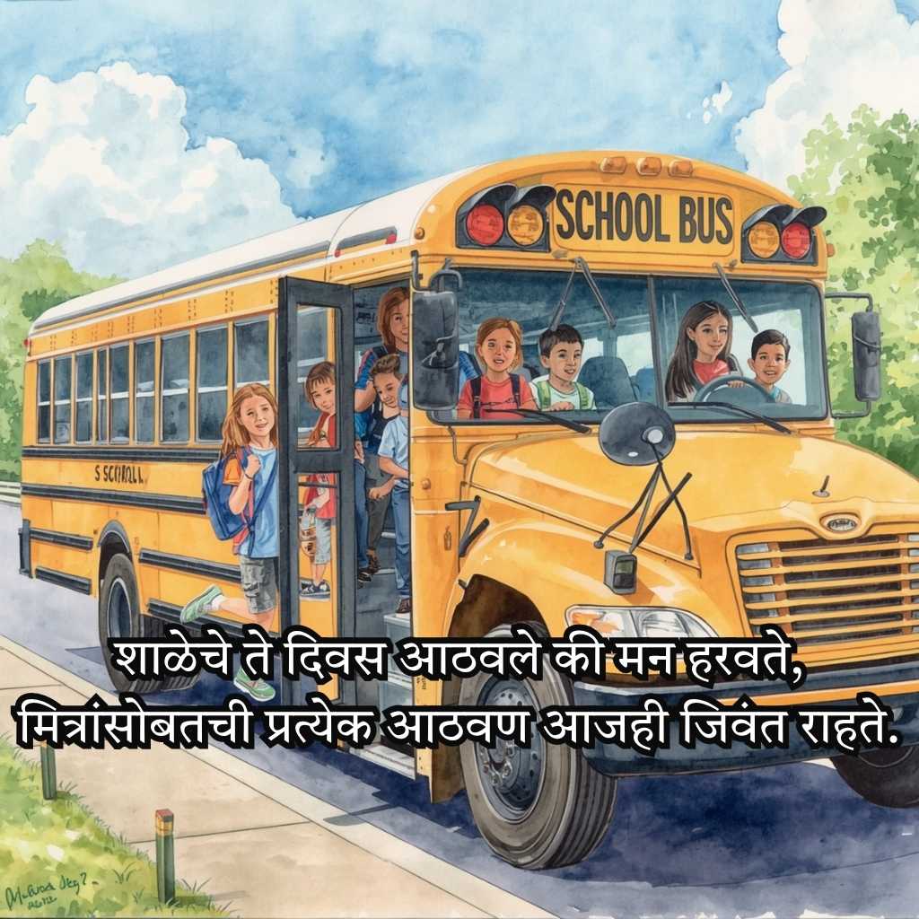 Shayari on school days in Marathi