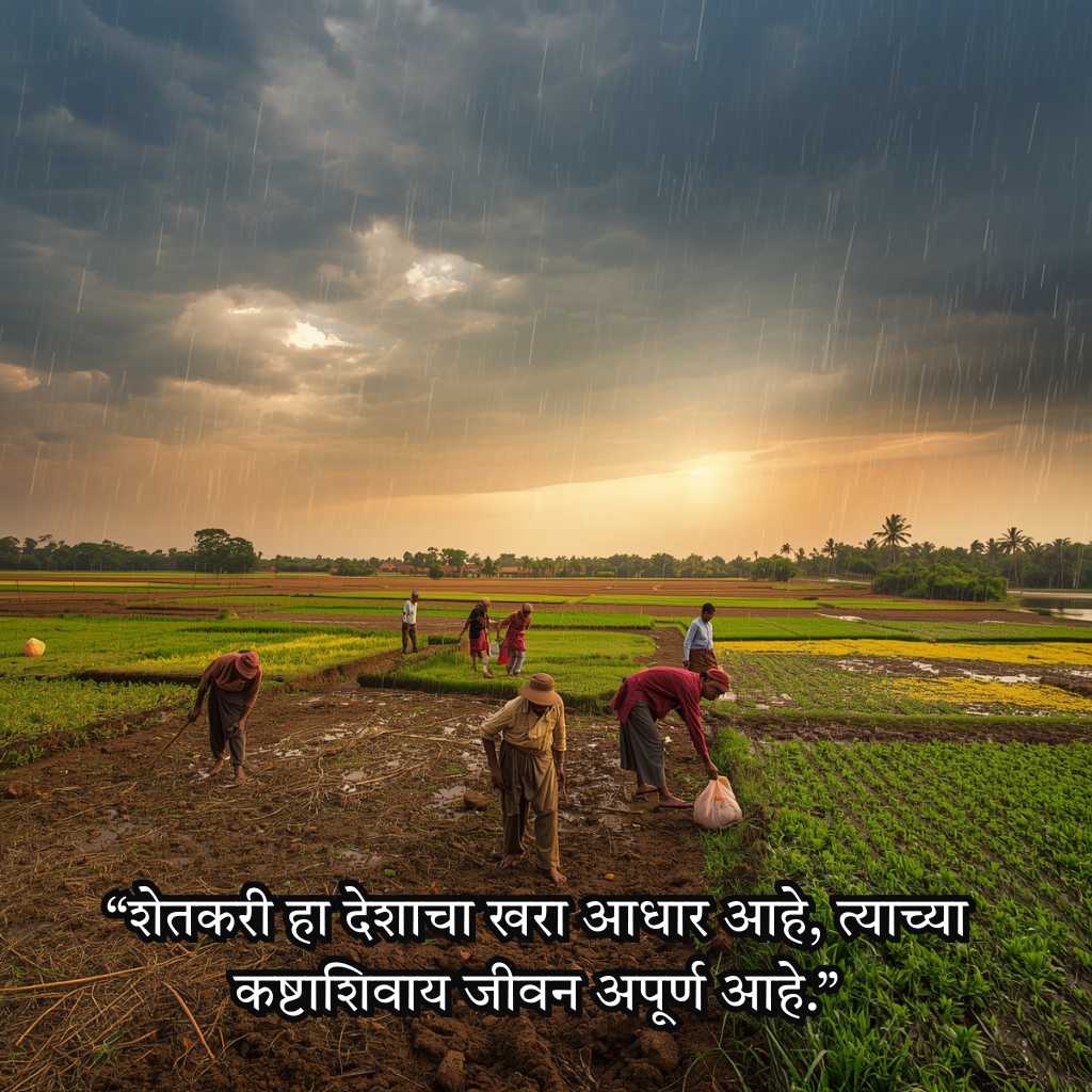 Shetkari Quotes in Marathi