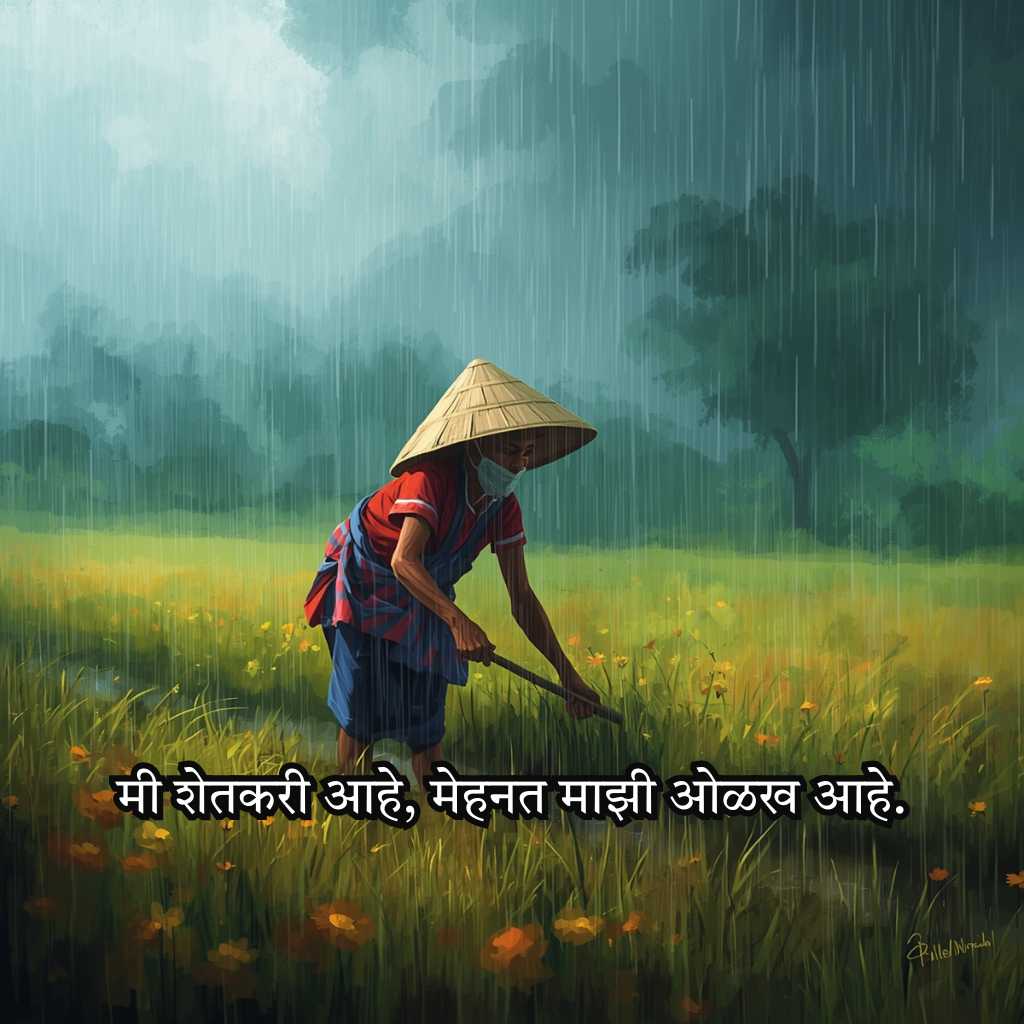 Me Shetkari Attitude Status in Marathi